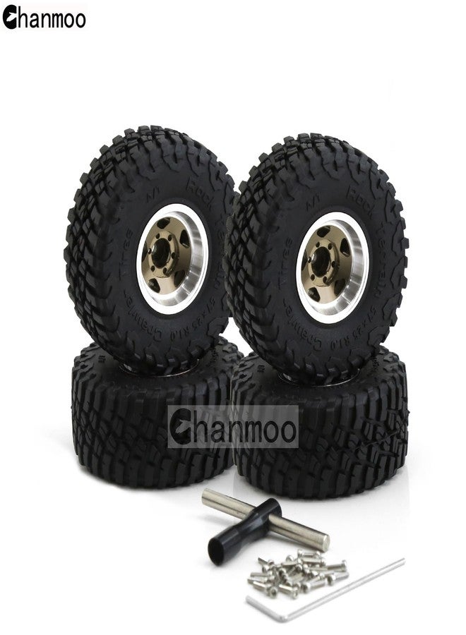 Chanmoo عجلات وإطارات Chanmoo 1.0 Beadlock 1/24 1/18 RC Mud Slingers Grappler لسيارات RC بمقياس 1:24 1:18 Rock Crawler SCX24 FMS FCX24 TRX4M Axial AX24 90081 Gladiator Bronco C10 4PCS (أخضر) - Image 5